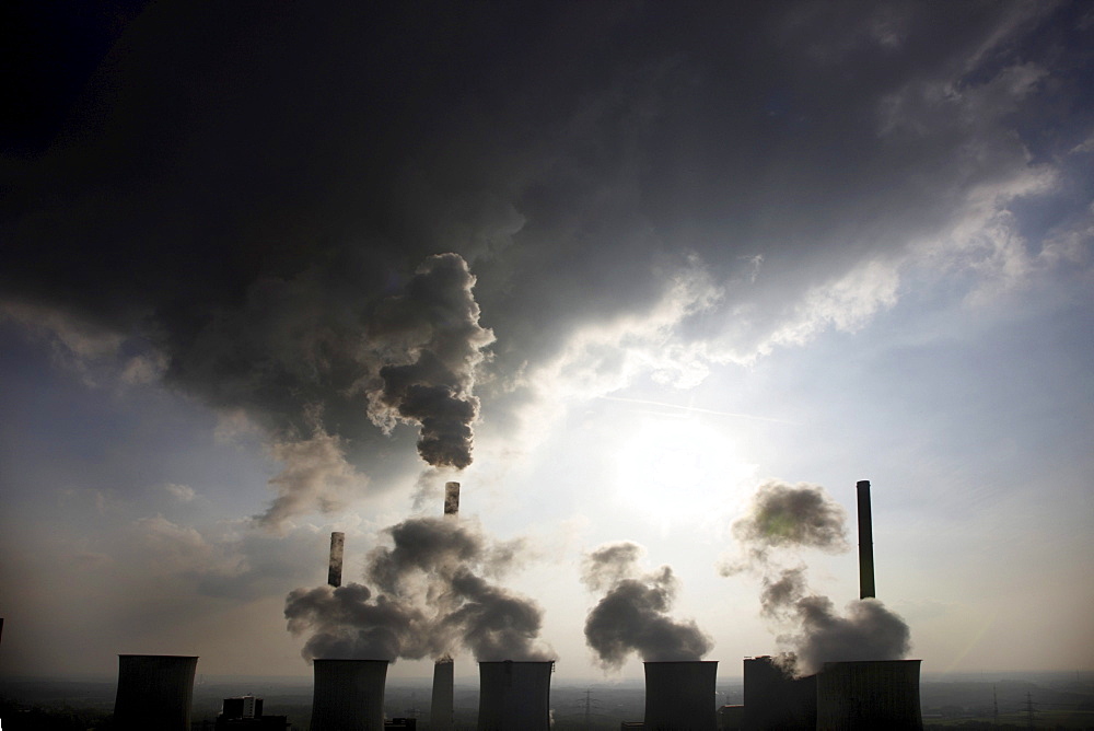 Scholven Power Station, a coal-fired power station in Gelsenkirchen-Scholven owned by E.ON, an energy service provider, Gelsenkirchen, North Rhine-Westphalia, Germany, Europe