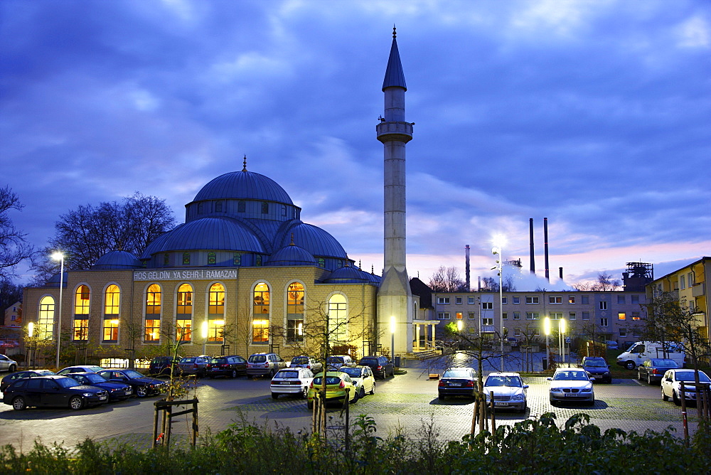 Ditib Merkez Mosque, the largest mosque in Germany, Duisburg-Marxloh, North Rhine-Westphalia, Germany, Europe