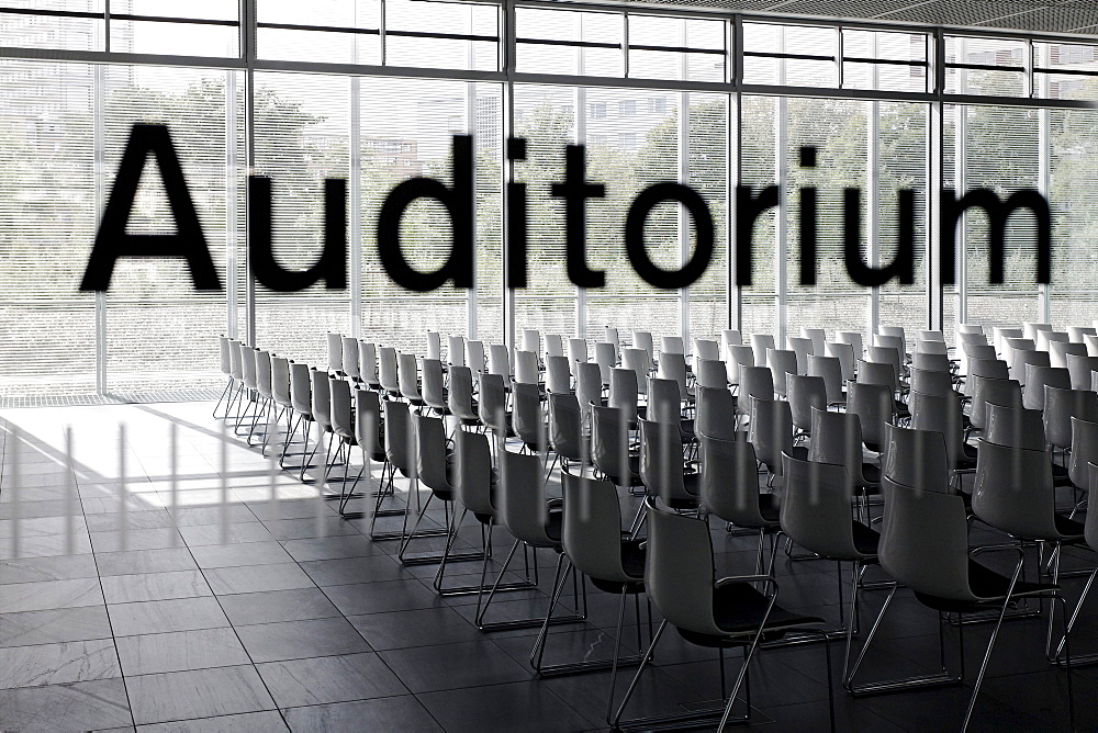 Auditorium, lecture hall, Documentation Centre, Topography of Terror, Berlin, Germany, Europe