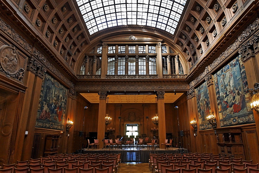 Great Hall, Concert Hall, Villa Huegel, former home of the Krupp family, Essen-Baldeney, North Rhine-Westphalia, Germany, Europe