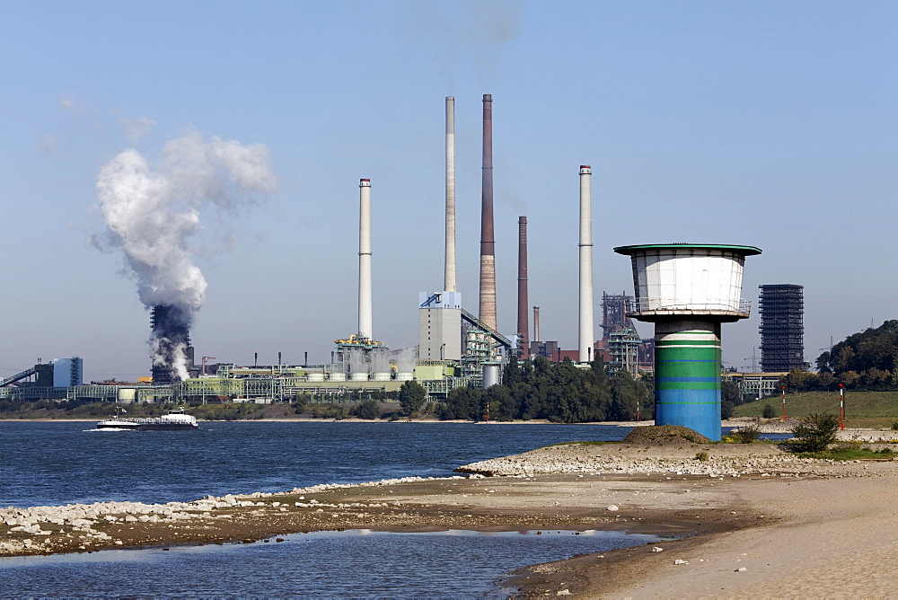 Coking plant and blast furnace plant Schwelgern, ThyssenKrupp Steel, factory in Bruckhausen, Duisburg, North Rhine-Westphalia, Germany, Europe