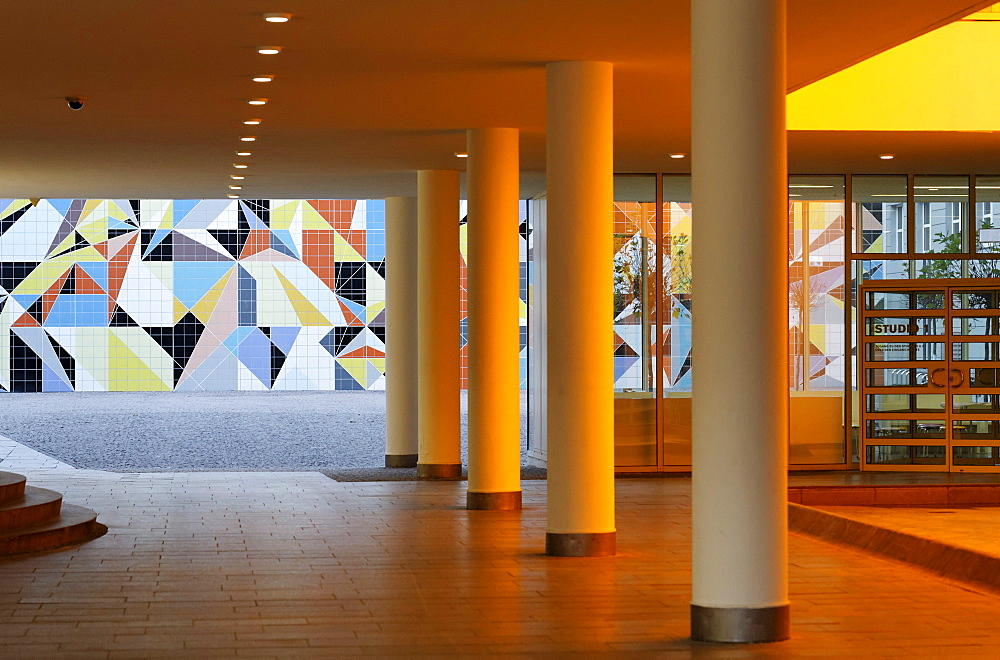 Your natural yellow daylight, installation art by Olafur Eliasson, Kunstsammlung Nordrhein-Westfalen arts collection, K20 building, Duesseldorf, North Rhine-Westphalia, Germany, Europe