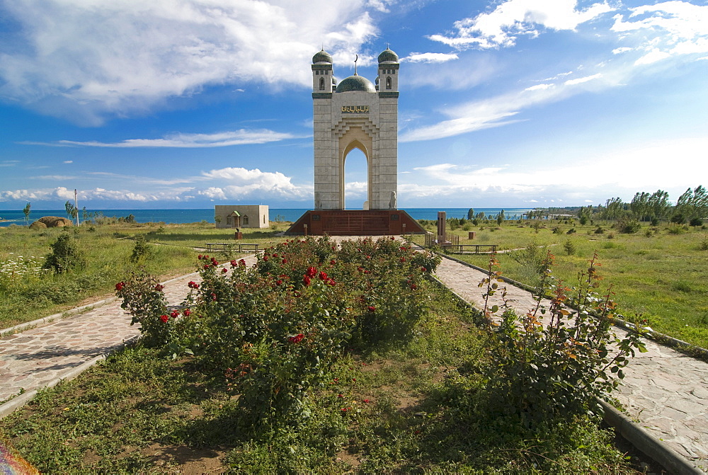 Monument in Cholpon Ata, Issy Koel, Kyrgyzstan, Central Asia