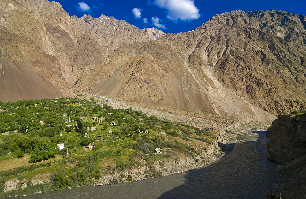 Settlement in Bartang valley, Tajikistan, Central Asia