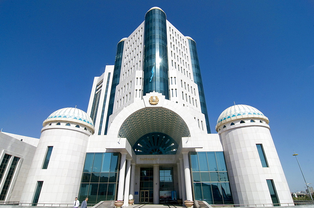 Modern architecture at the Bayterek Tower, Astana, Kazakhstan, Central Asia