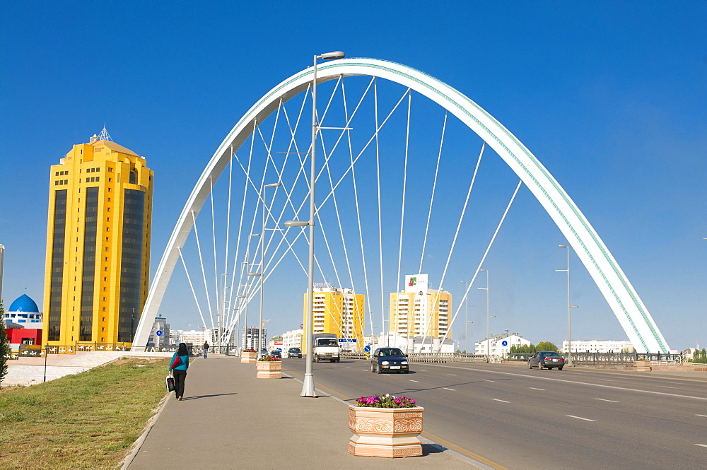 Modern bridge, Astana, Kazakhstan, Central Asia