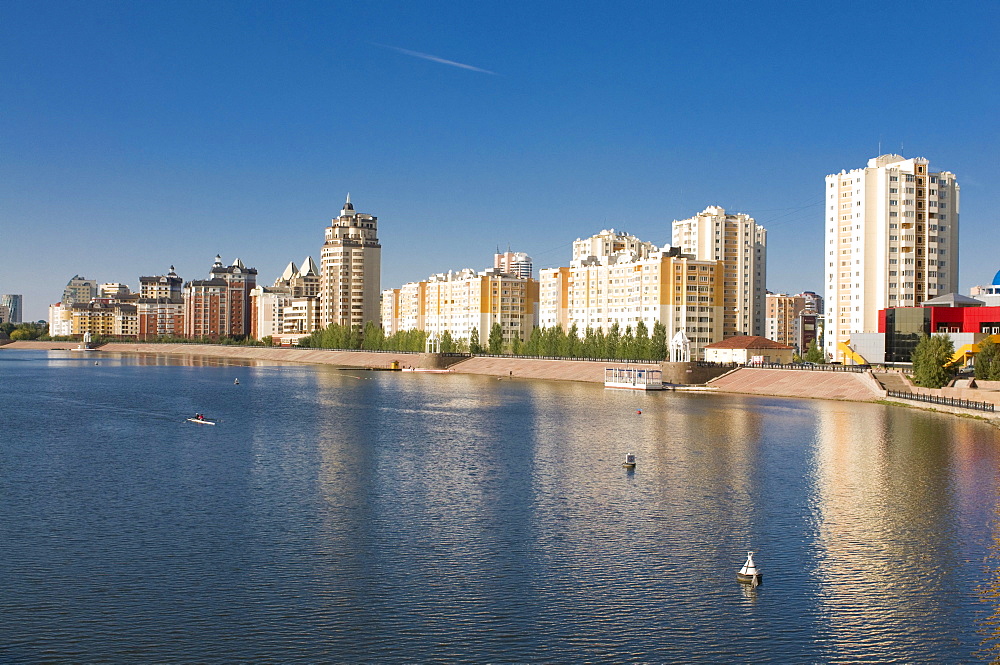 Skyline of Astana with skyscrapers, Kazakhstan, Central Asia