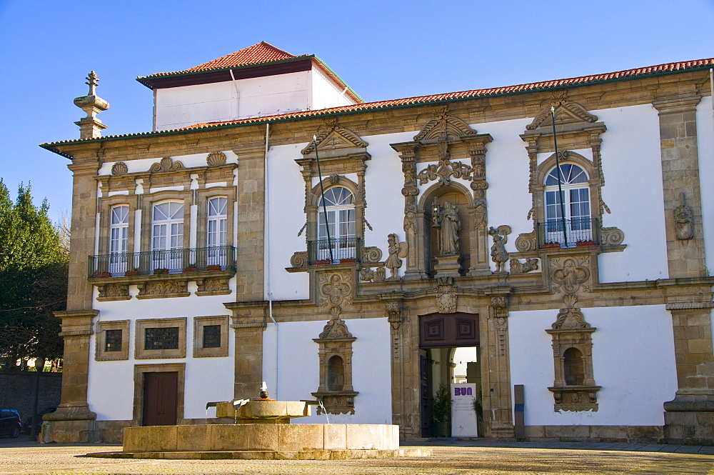 Historical mansion in the historic district of Guimaraes, Portugal, Europe