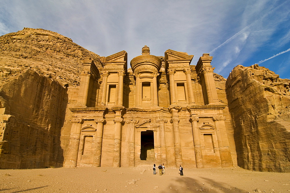 Ancient tomb, Ed Deir, in the rock, Petra, Jordan, Western Asia