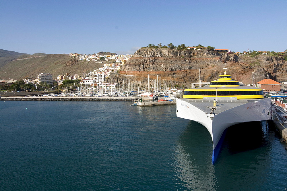 Harbour of San Sebastian, the capital of La Gomera, Canary Islands, Spain, Europe