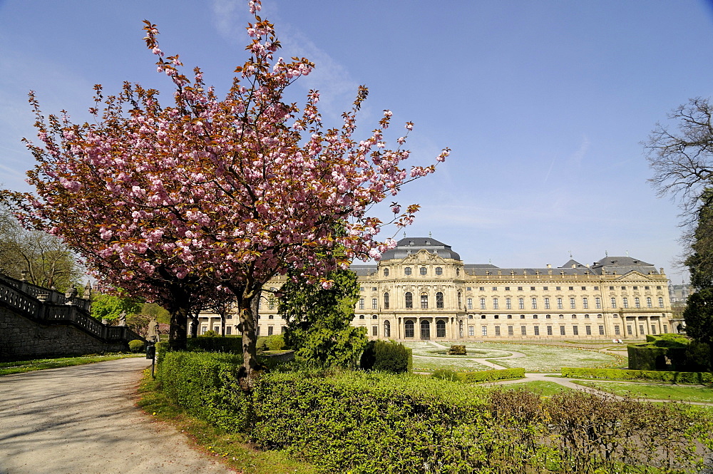 Wuerzburger Residenz palace, Wuerzburg, Lower Franconia, Bavaria, Germany, Europe