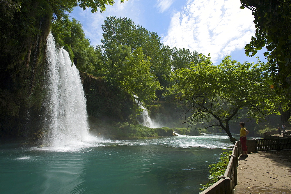 Dueden waterfall in Antalya, Turkish Riviera, Turkey, Western Asia