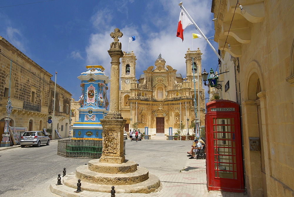 Church in Gharb on the island of Gozo, Malta, Europe