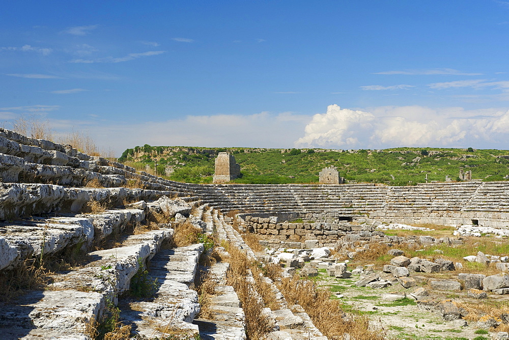 Stadium, excavations at Perge, Antalya, Turkish Riviera, Turkey