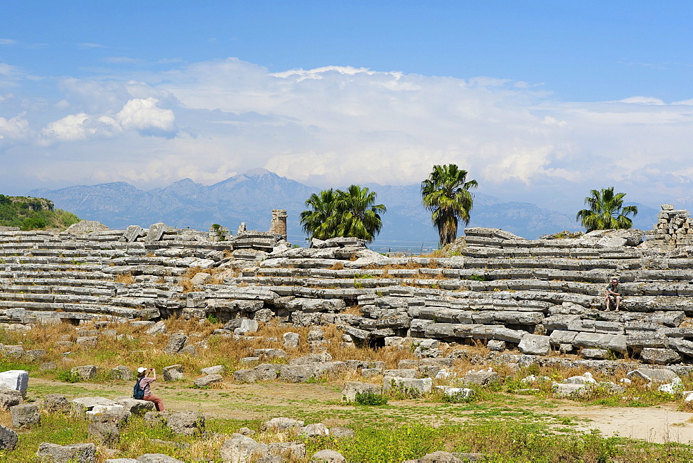 Stadium, archaeological excavation site of Perge, Antalya, Turkish Riviera, Turkey