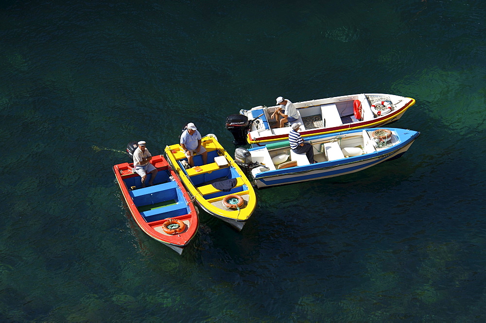 Boats at the Ponta da Piedade in Lagos, Algarve, Portugal, Europe