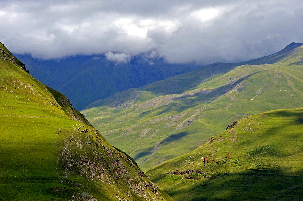 Abandoned village, Girevi, Tusheti, Georgia, Western Asia