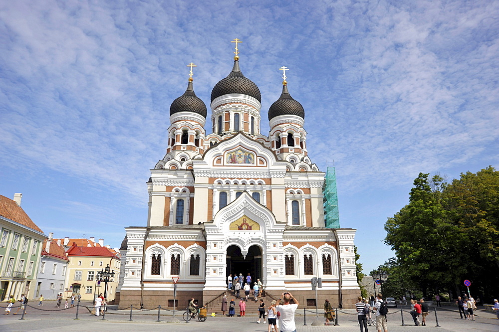 Castle Square, Alexander Nevsky Cathedral, portal facade, Tallinn, formerly Reval, Estonia, Baltic States, Northern Europe