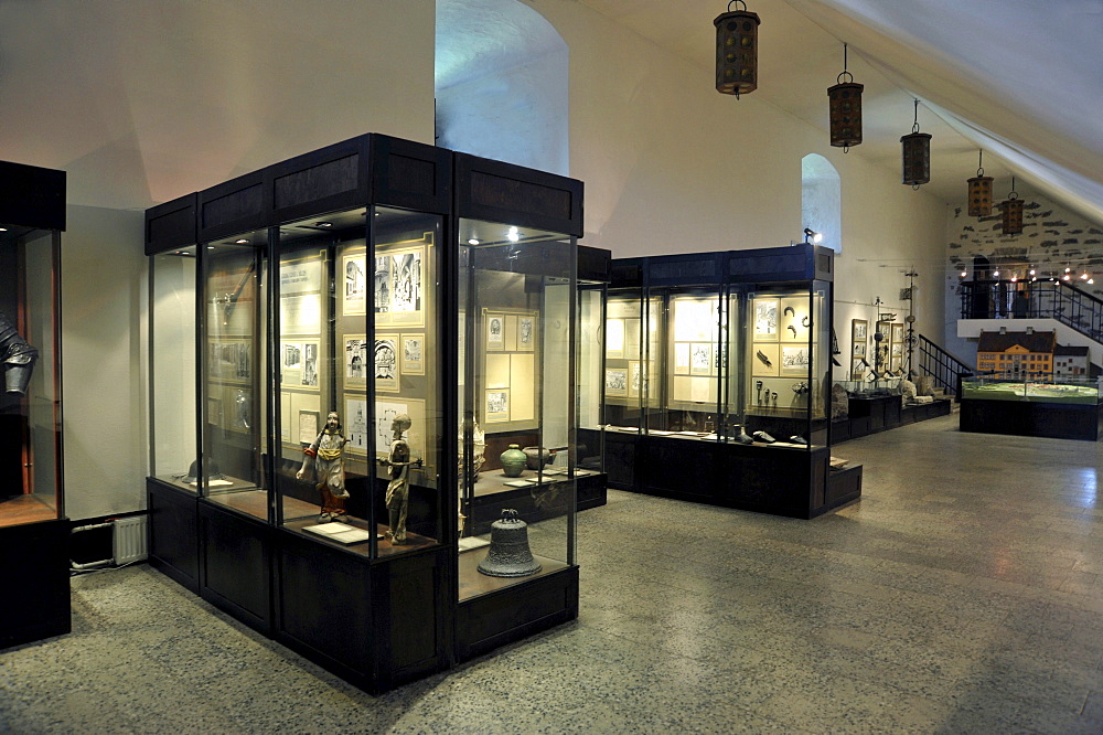 Castle museum exhibition space, Hermann Fortress, Castle of the Order of the Teutonic Knights, Narva, Estonia, Baltic States, Northern Europe