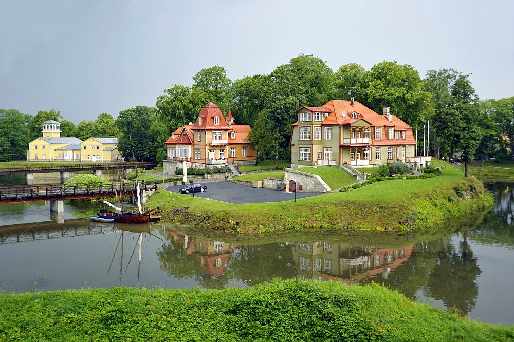 Ekasparre Residence Hotel, spa hotel next to Bishop's Castle, Eagle Castle, Kuressaare, Saaremaa Island, Estonia, Baltic States, Northern Europe