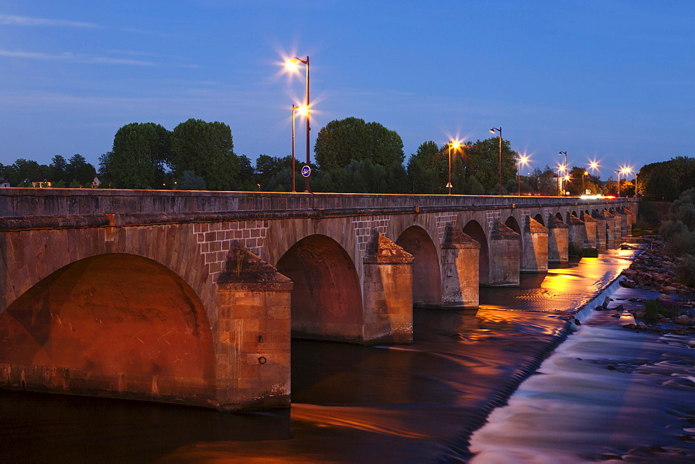 Loire bridge, Nevers, Loire, Burgundy, France, Europe