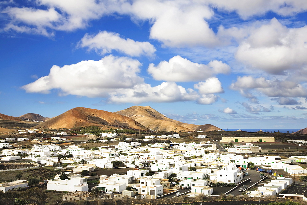 Views of Uga and the surrounding mountains, Lanzarote, Canary Islands, Spain, Europe