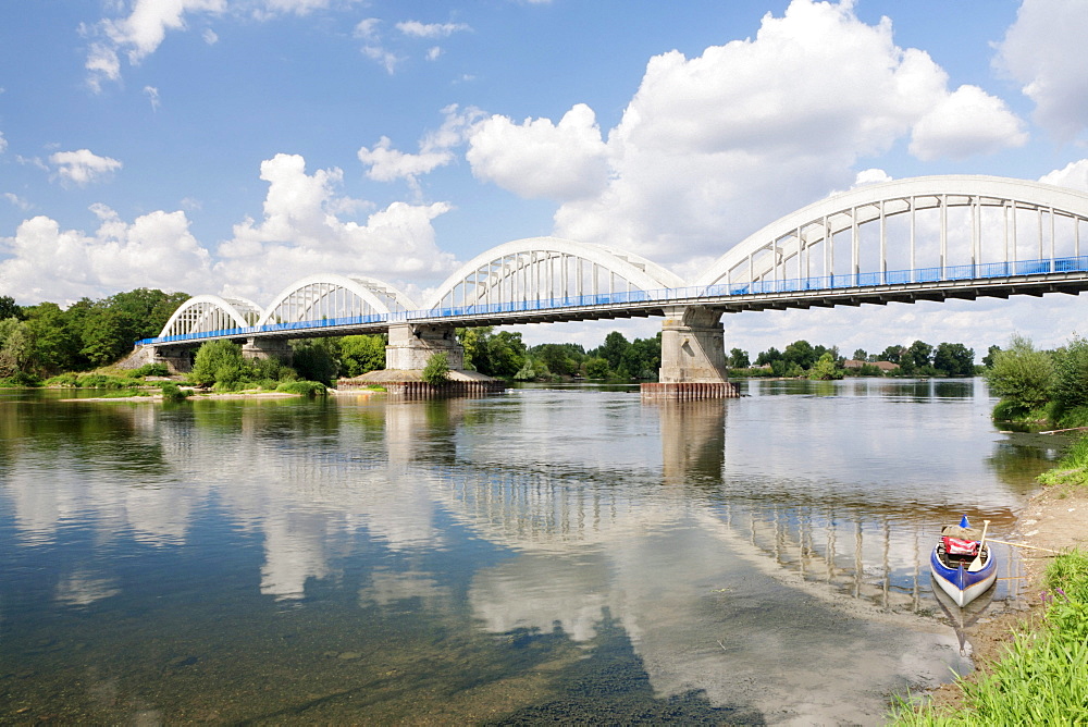 Bridge over the Loire River near Muides sur Loire, Loir et Cher, Centre region, France, Europe