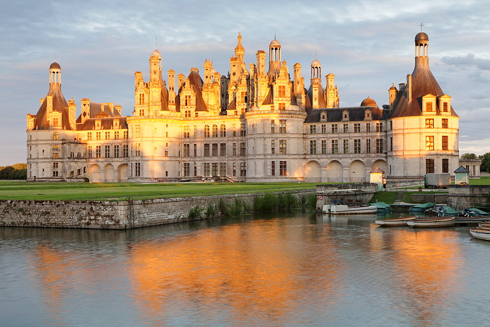 Chateau de Chambord, north facade, department of Loire et Cher, Centre region, France, Europe