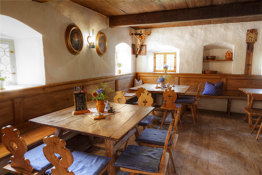 Restaurant at Wofenhof farm, Markus Wasmeier Farm and Winter Sports Museum, Schliersee, Upper Bavaria, Bavaria, Germany, Europe