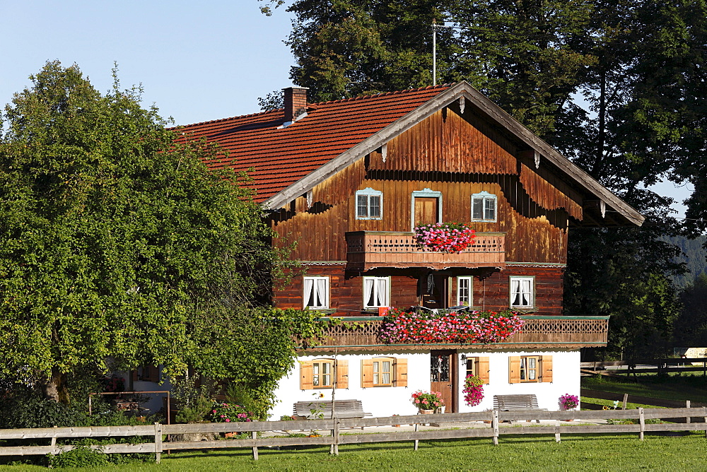 Farmhouse in Gaissach-Wetzl, Isarwinkel, Upper Bavaria, Bavaria, Germany, Europe