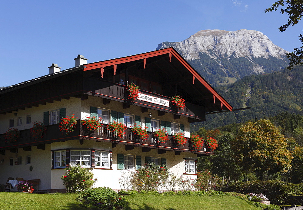 Landhaus Christlieger, a country guesthouse in Schoenau on Koenigssee lake, Berchtesgadener Land, Upper Bavaria, Bavaria, Germany, Europe