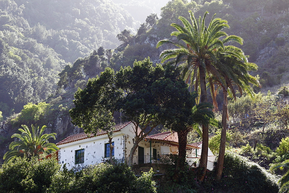 Traditional residential house in Los Loros near Vallehermoso, La Gomera island, Canary Islands, Spain, Europe