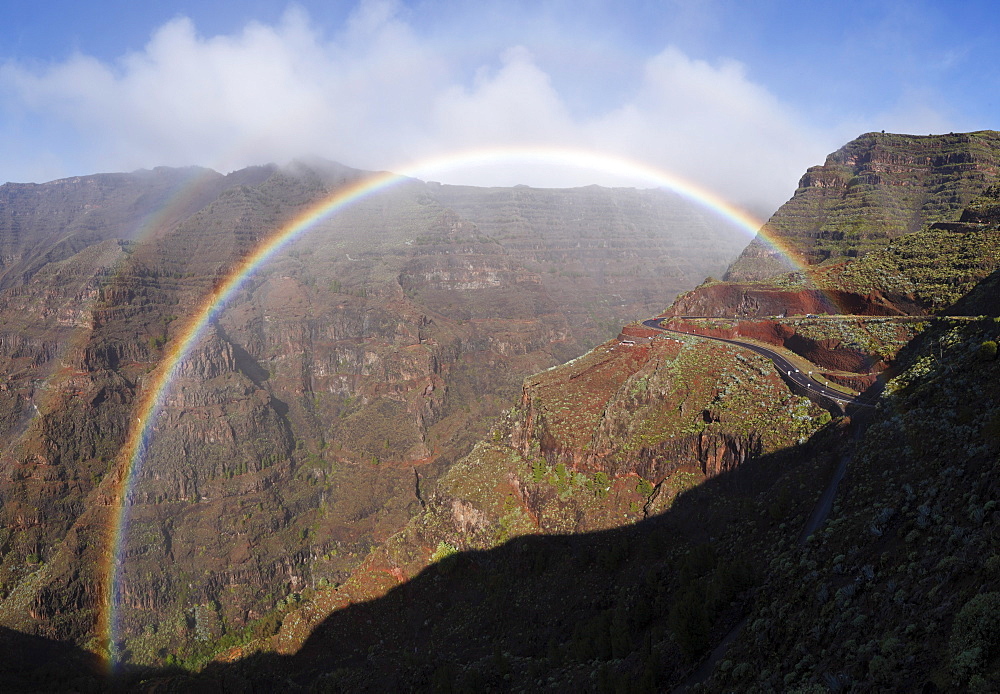 Rainbow, Valle Gran Rey, La Gomera, Canary Islands, Spain, Europe