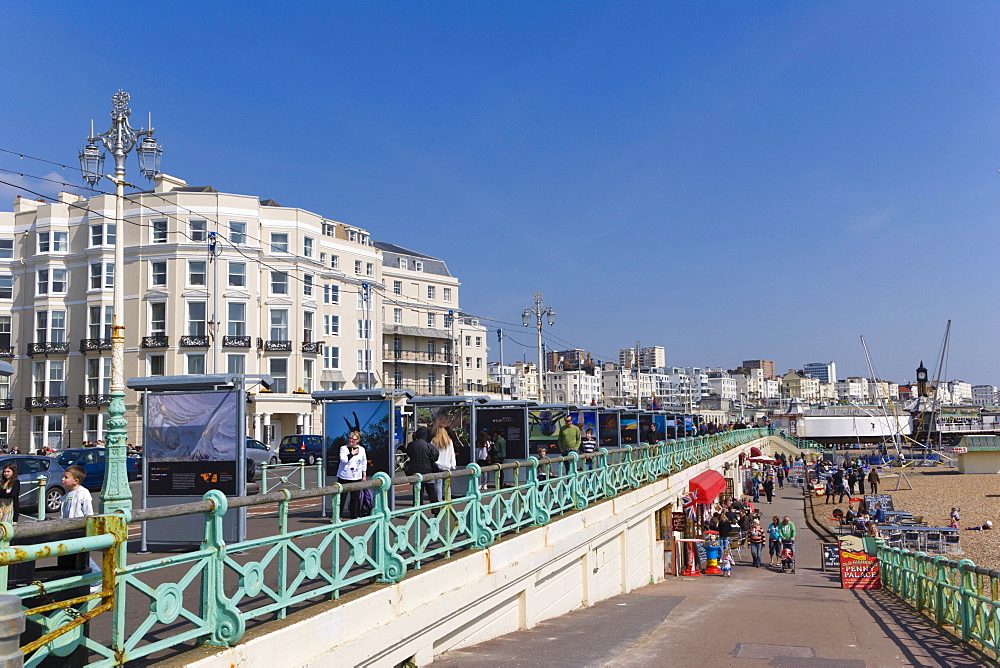 King's Road Arches and seaside esplanade, Brighton, East Sussex, England, United Kingdom, Europe