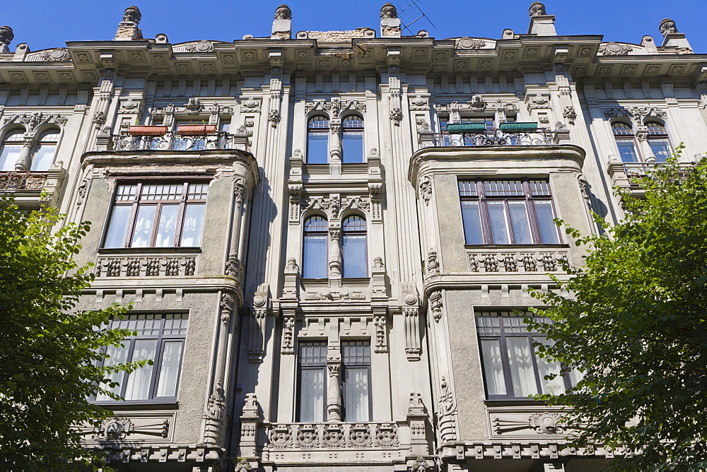 Apartment building by Mihails Eizensteins, Art Noveau, Alberta iela, Albert Street, Art Nouveau District, Riga, Latvia, Northern Europe