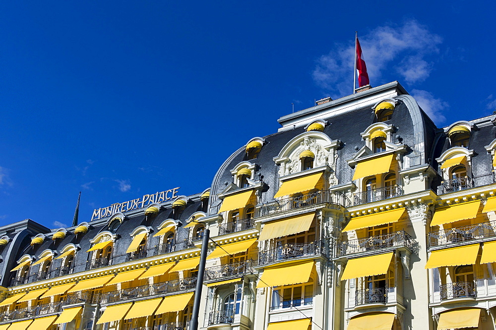 Luxury Hotel Fairmont Montreux Palace on Lake Geneva, Montreux, Switzerland, Europe