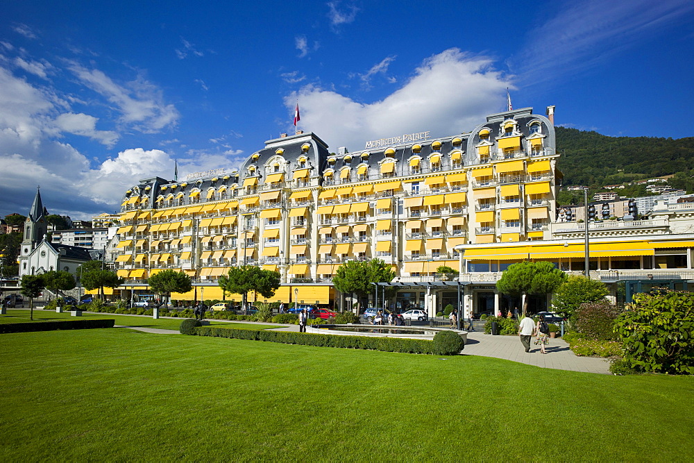 Luxury Hotel Fairmont Montreux Palace on Lake Geneva, Montreux, Switzerland, Europe