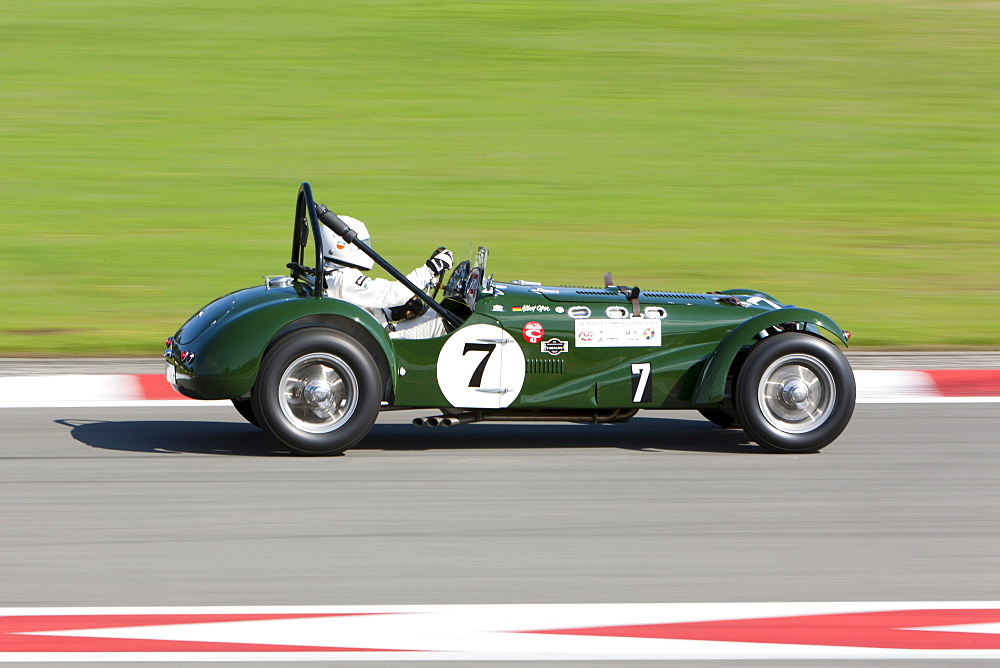 Race of post-war racing cars at the Oldtimer Grand Prix 2010 on the Nurburgring race track, Rhineland-Palatinate, Germany, Europe