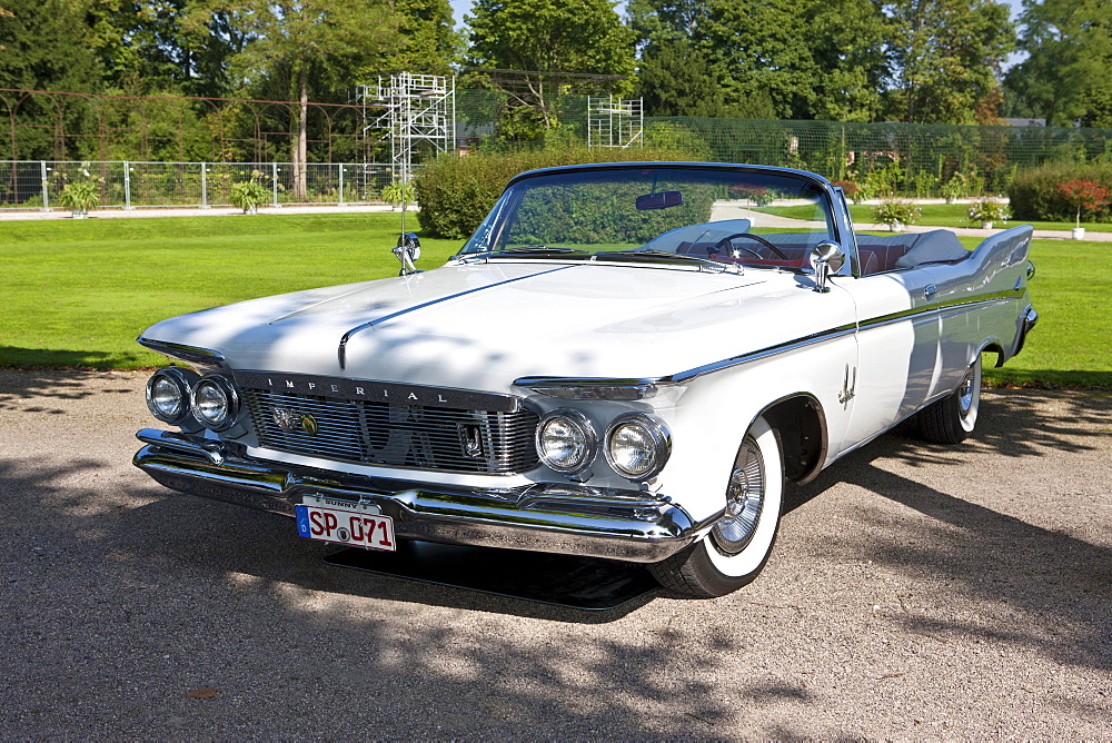 Imperial Crown Convertible, built in 1961, USA, Classic-Gala, Concours d'Elegance in the Baroque castle gardens, Schwetzingen, Baden-Wuerttemberg, Germany, Europe