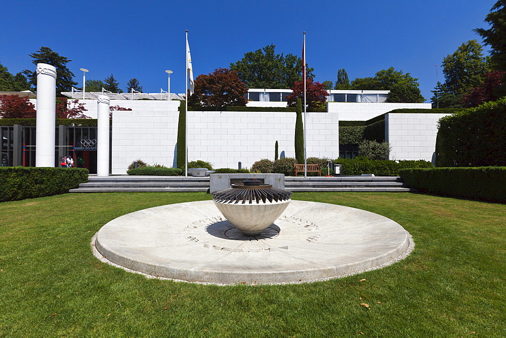 The Olympic Flame in the Olympic Museum, Lausanne, Canton of Vaud, Lake Geneva, Switzerland, Europe