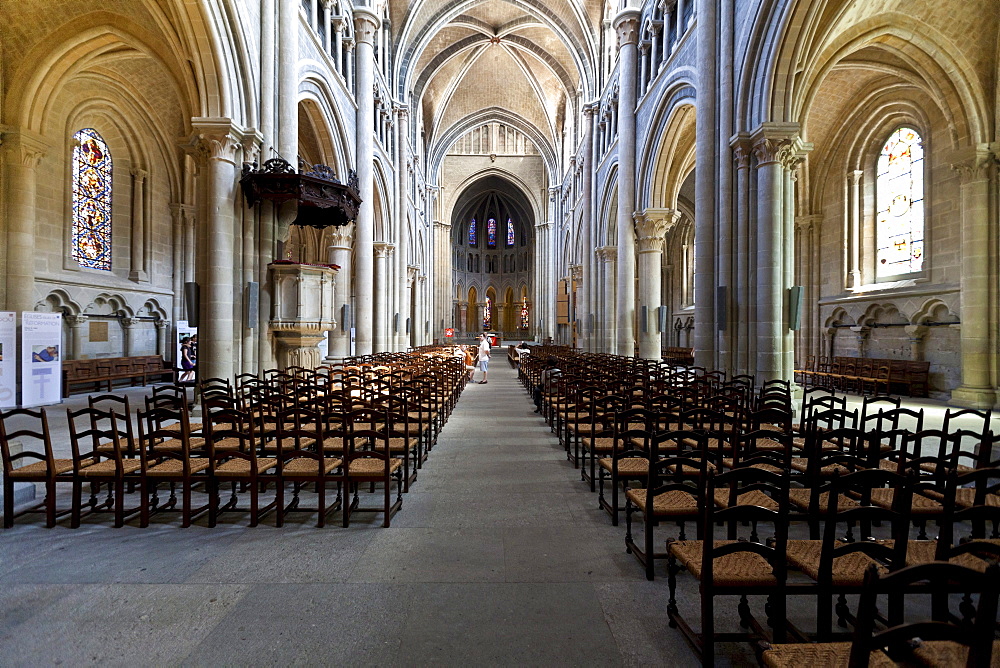 The Cathedral of Notre-Dame, former episcopal church of the diocese of Lausanne, now main Protestant church of the city of Lausanne, Canton Vaud, Lake Geneva, Switzerland, Europe