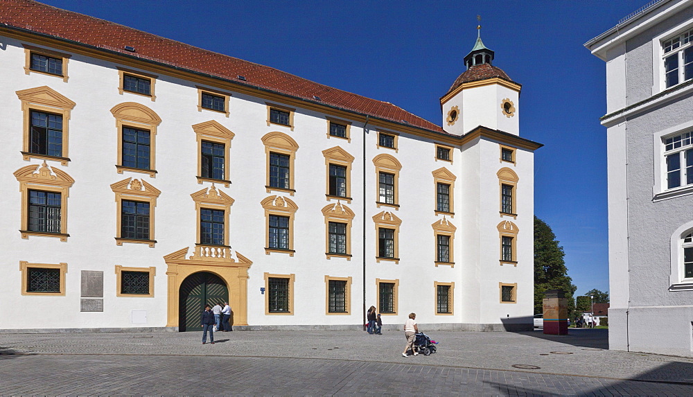 Fuerststift Kempten with the District Court, Residence of the Prince Abbot of Kempten, a former Benedictine abbey of the Diocese of Augsburg, Residenz Square, Kempten, Lower Allgaeu, Allgaeu, Swabia, Bavaria, Germany, Europe