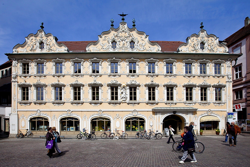 Falkenhaus building, market place, Wuerzburg, Bavaria, Germany, Europe