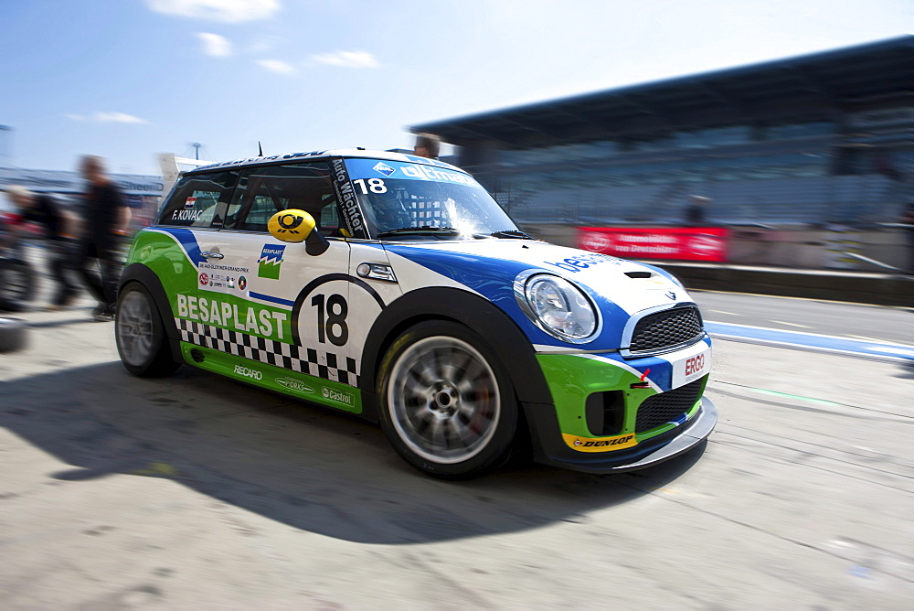 Race of the Mini Coopers, Mini Challenge at the Oldtimer Grand Prix 2010, a classic car race, Nuerburgring race track, Rhineland-Palatinate, Germany, Europe