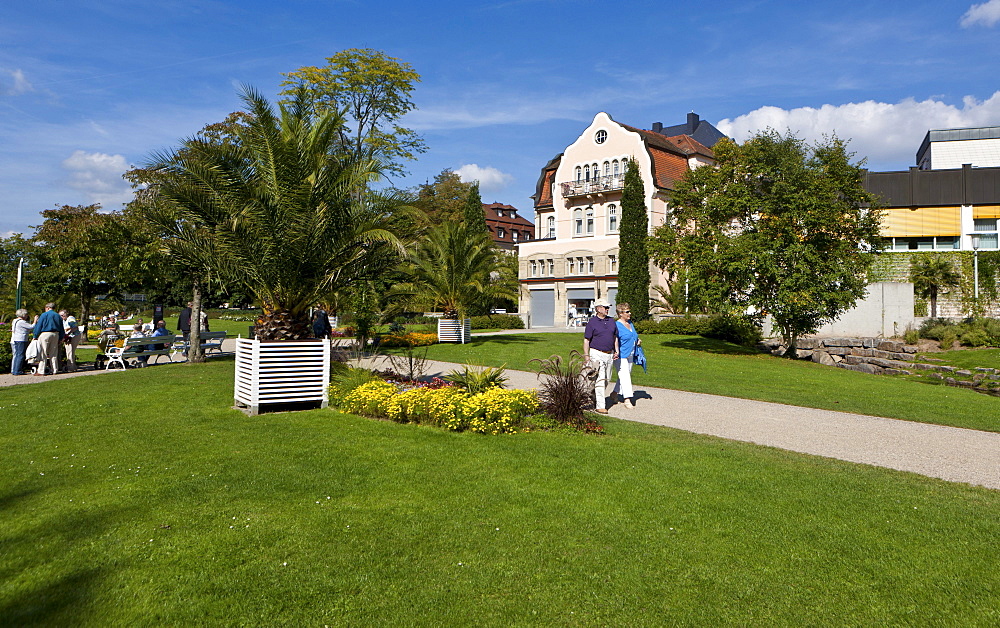 Kurpark garden and Rosengarten garden, Bad Kissingen, Lower Franconia, Bavaria, Germany, Europe