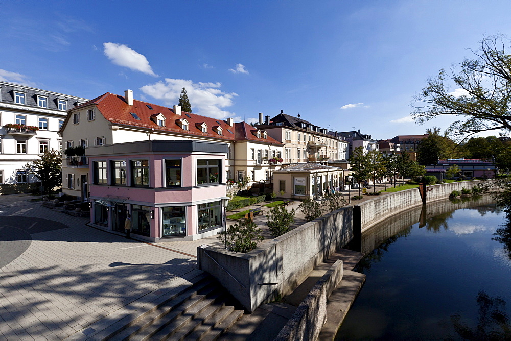 Rehabilitation Clinic on the Kurpark, Kurgarten, spa garden, Bad Kissingen, Lower Franconia, Bavaria, Germany, Europe