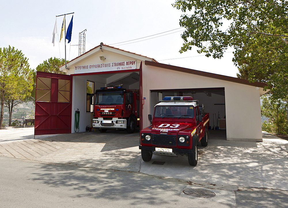 Fire station, Agros, Troodos Mountains, Central Cyprus