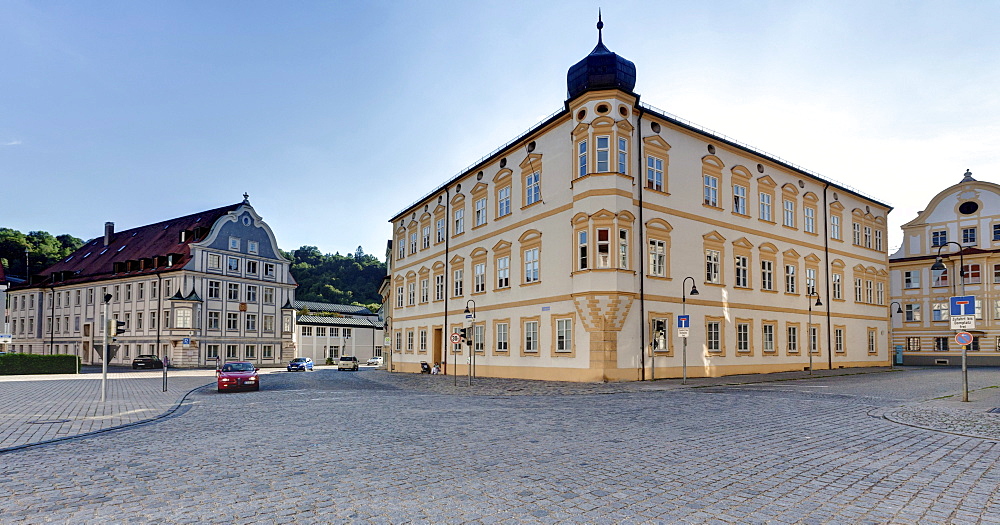 Residenzplatz square, Eichstaett, Altmuehltal valley, Upper Bavaria, Bavaria, Germany, Europe