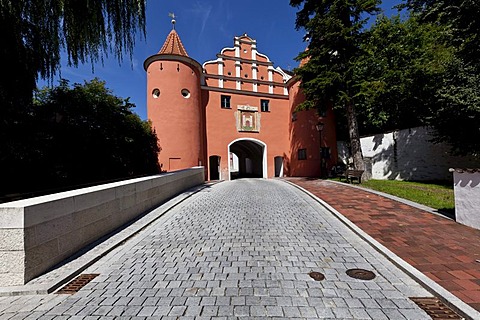 Oberes Tor gate, historic district, Neuburg an der Donau, Bavaria, Germany, Europe