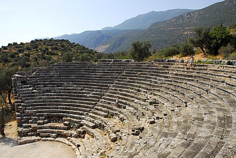 Amphitheater of Kas, ancient theater, Lycian coast, Antalya Province, Mediterranean, Turkey, Eurasia